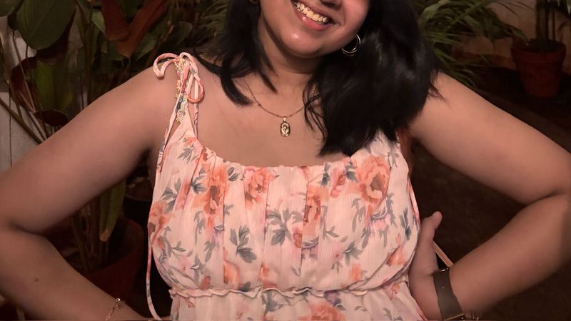 Aesthetic floral mini dress