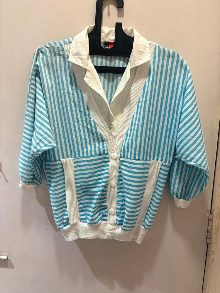 Vintage Striped Button-Down Shirt