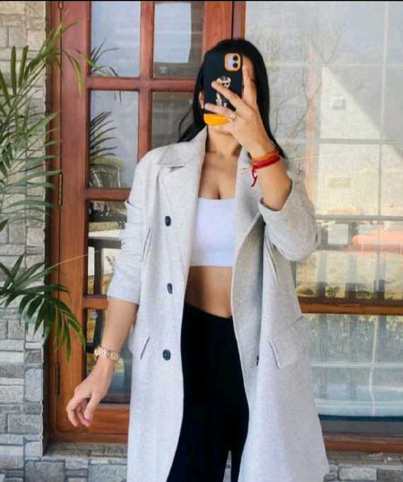 Korean Grey Trench Coat