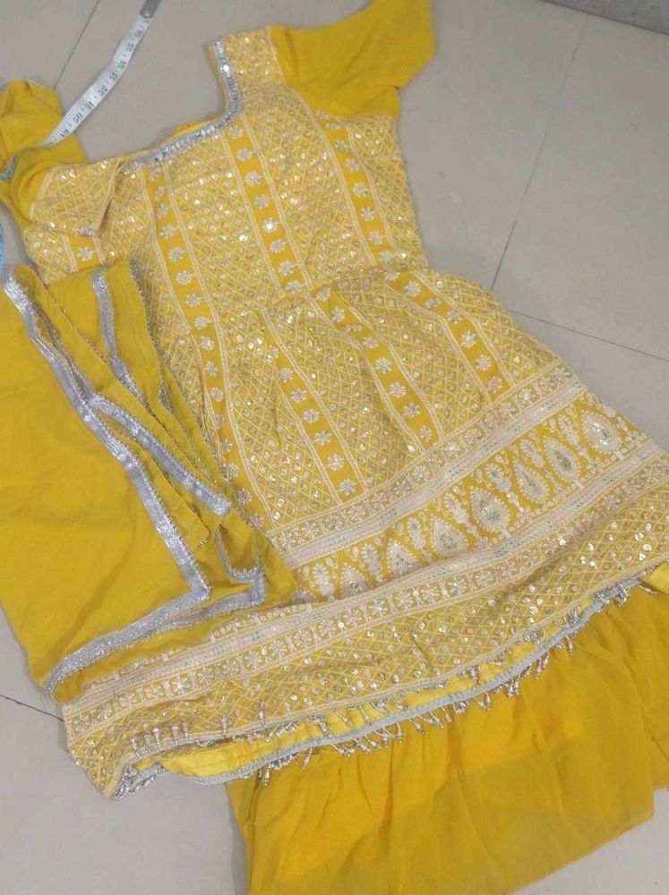 Yellow Embroidered Kurta Set