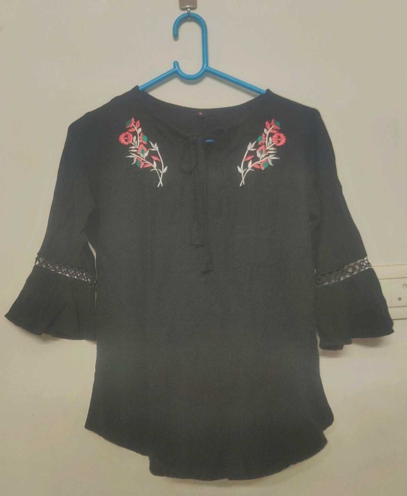 Floral Embroidered Top