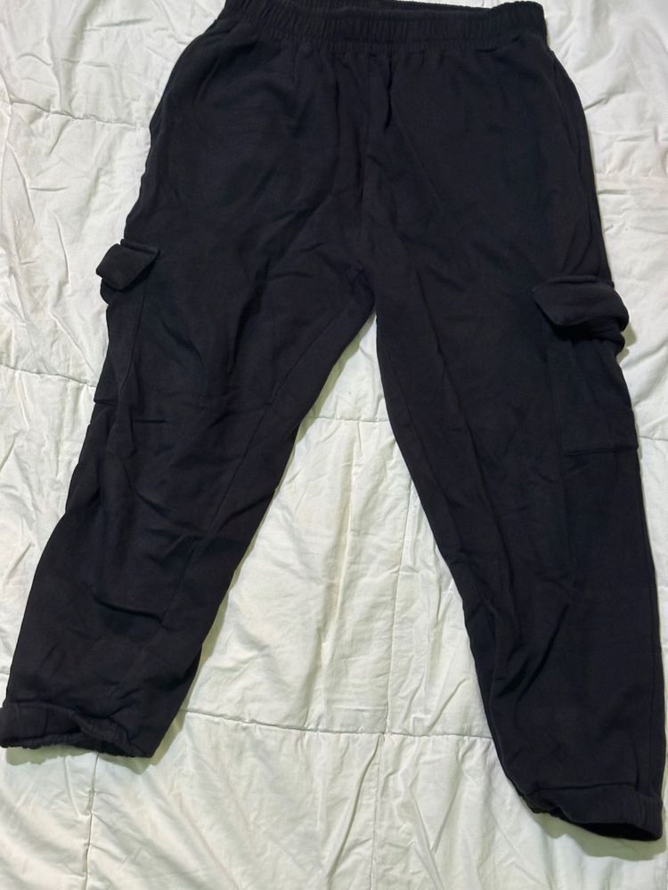 Black Cargo Sweatpants