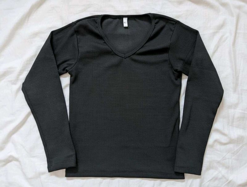 Black Long Sleeve Top