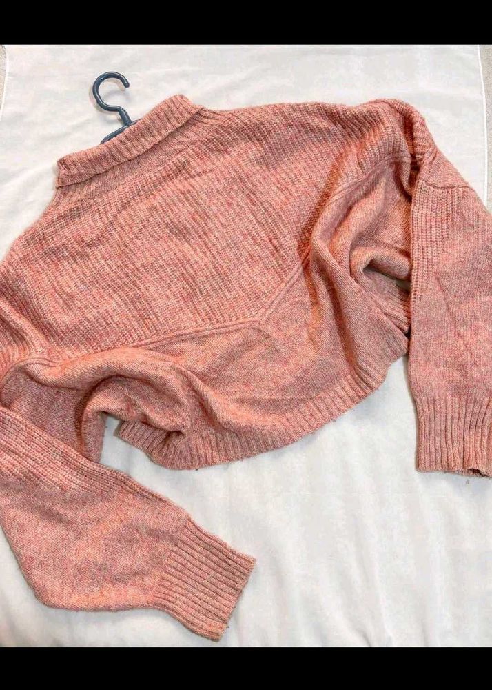 Cropped Knit Sweater