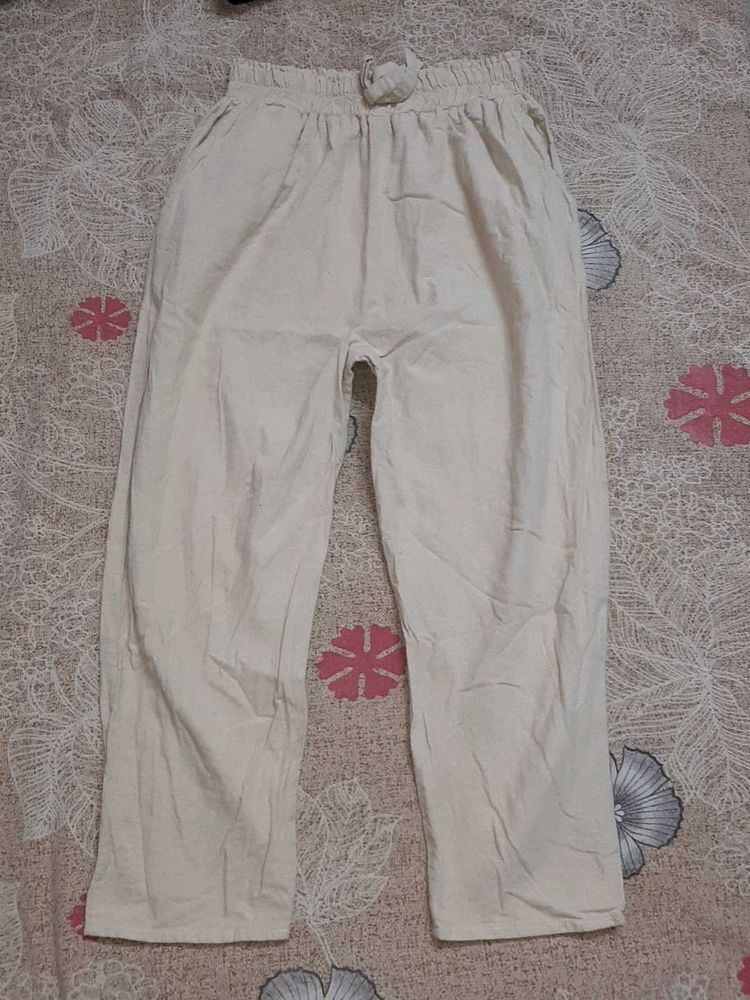 Beige Casual Pants