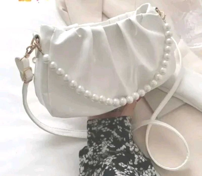 &#34;That Girl Energy — White Pearl Sling&#34;