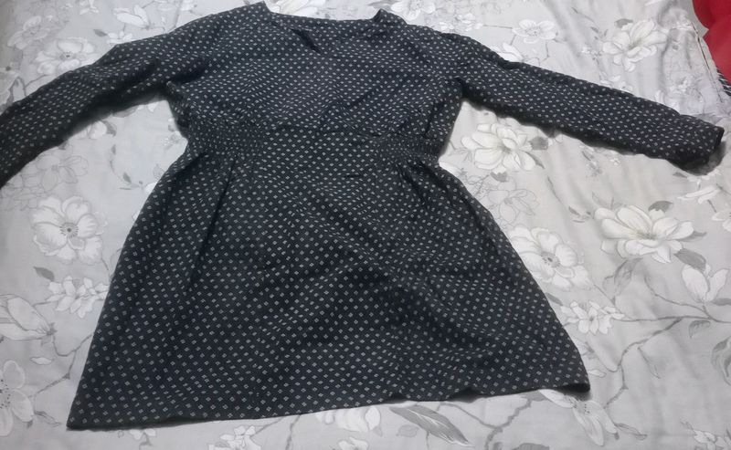Dark Grey Colour Dress For Women Winter Essential