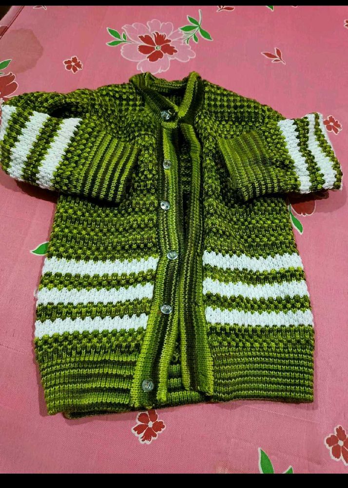 Green Knit Cardigan