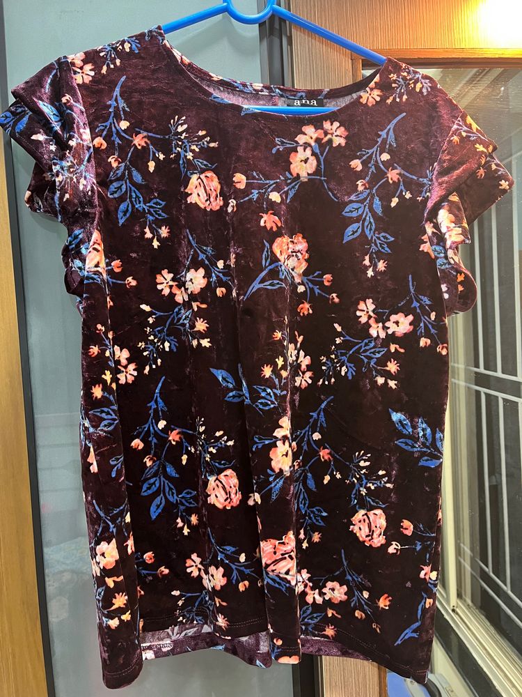 Velvet Purple Color Top L To Xxl Size
