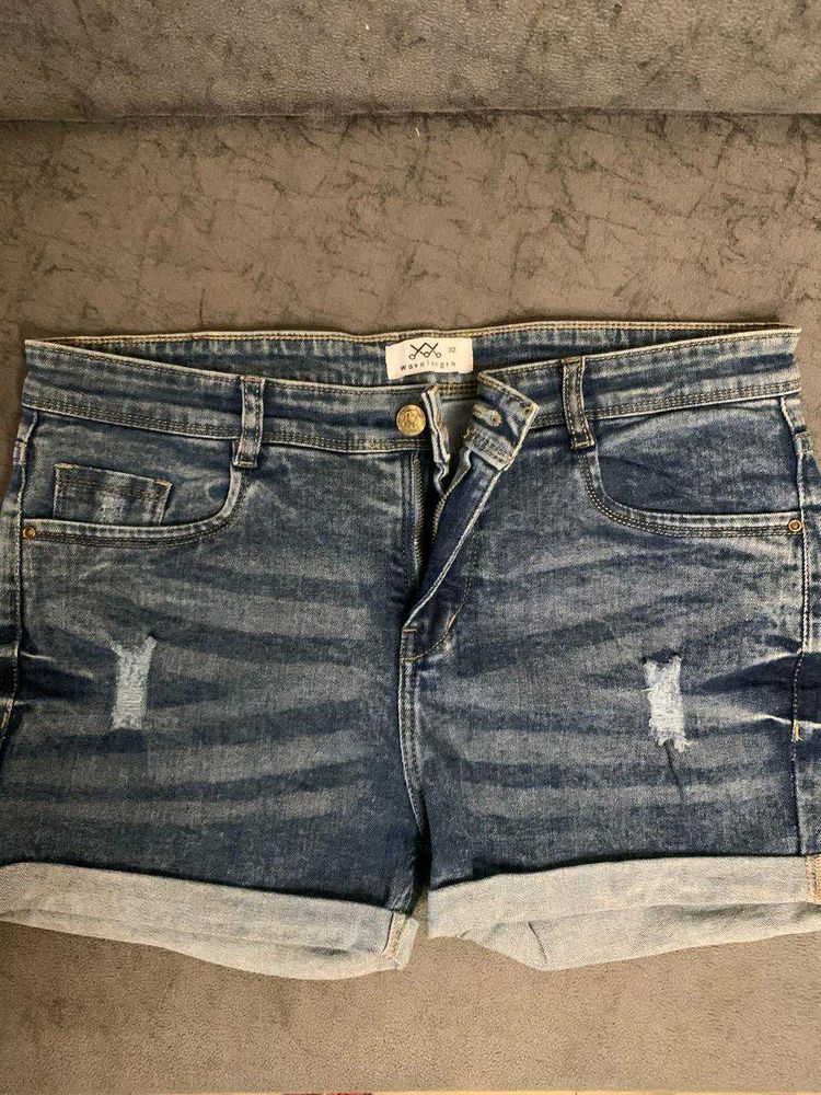 Wave Virgin Denim Shorts