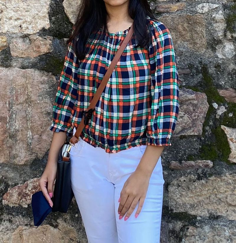 Checkered Top | used once