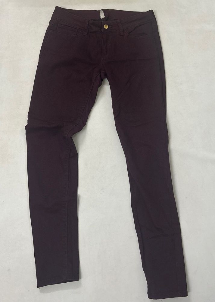 mango maroon jeans