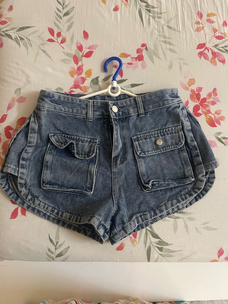 Blue Denim Shorts