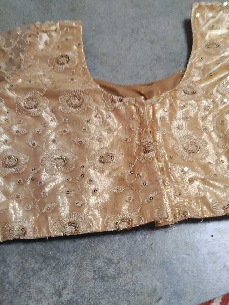 Embroidered Gold Party Blouse