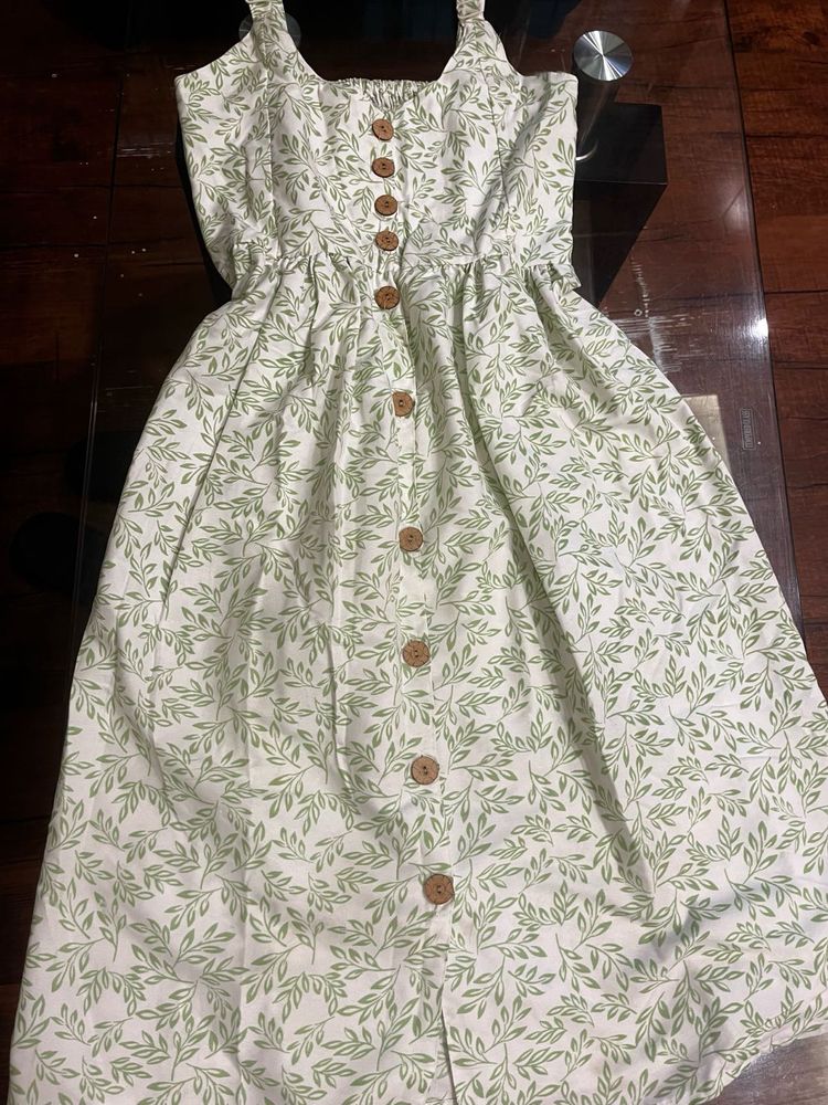 Leaf Print Sundress