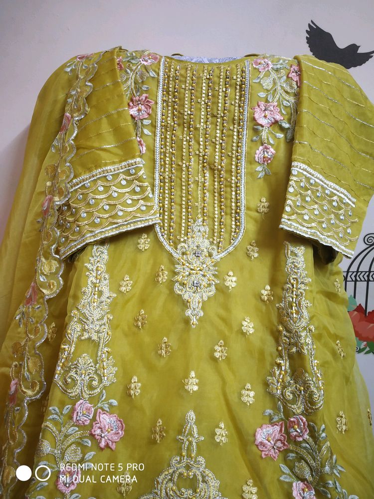 Elegant Embroidered Pakistani Suit