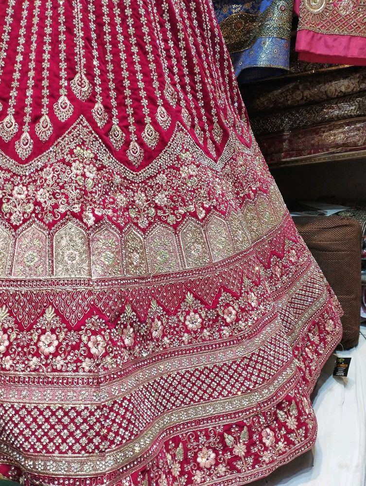 Beautiful Deep Pink Bridal Lehenga