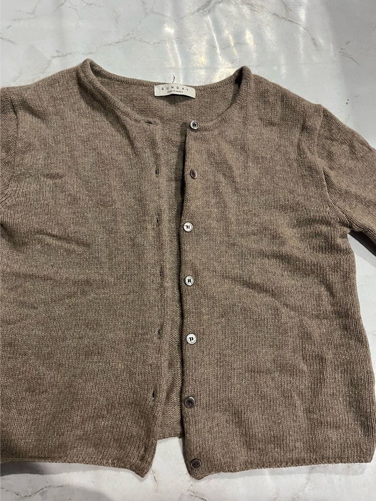 Beige Cardigan Sweater