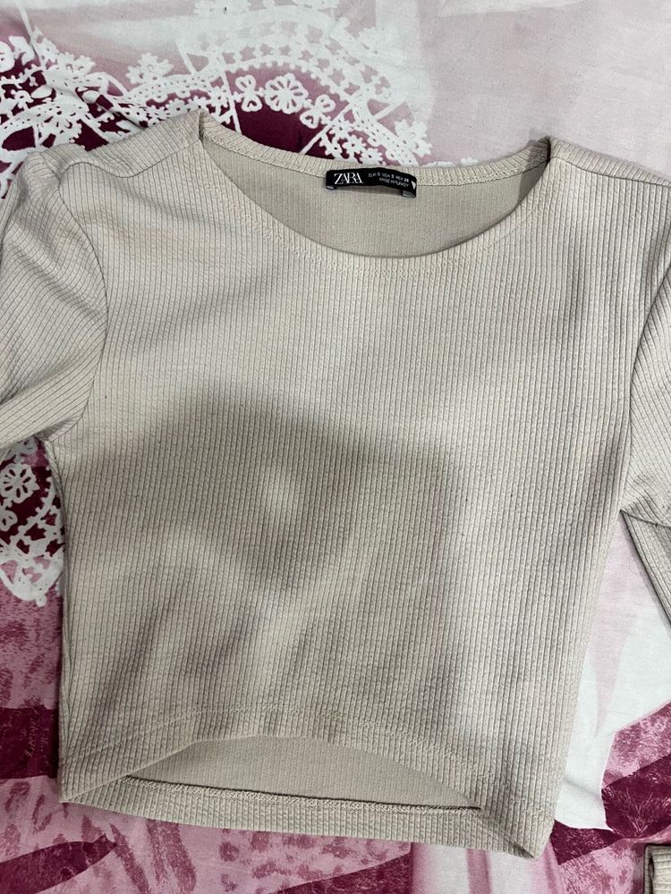 Zara Ribbed Crop Top