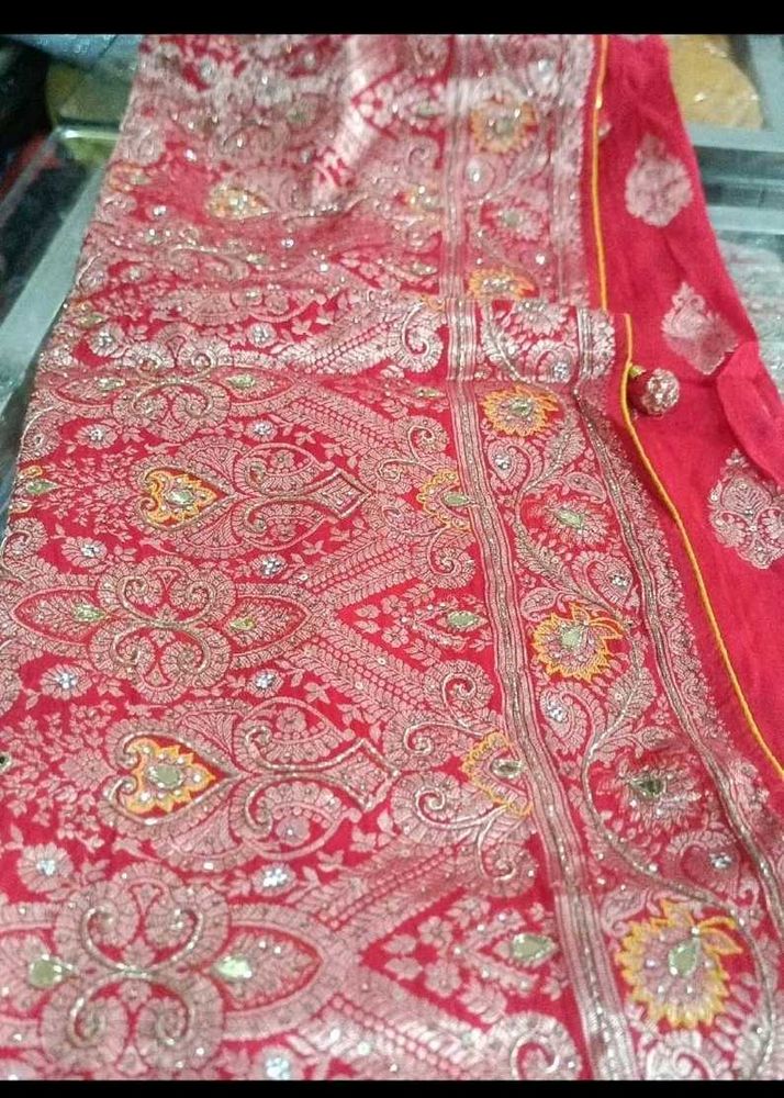 Full Handwork heavy pure banarasi saree