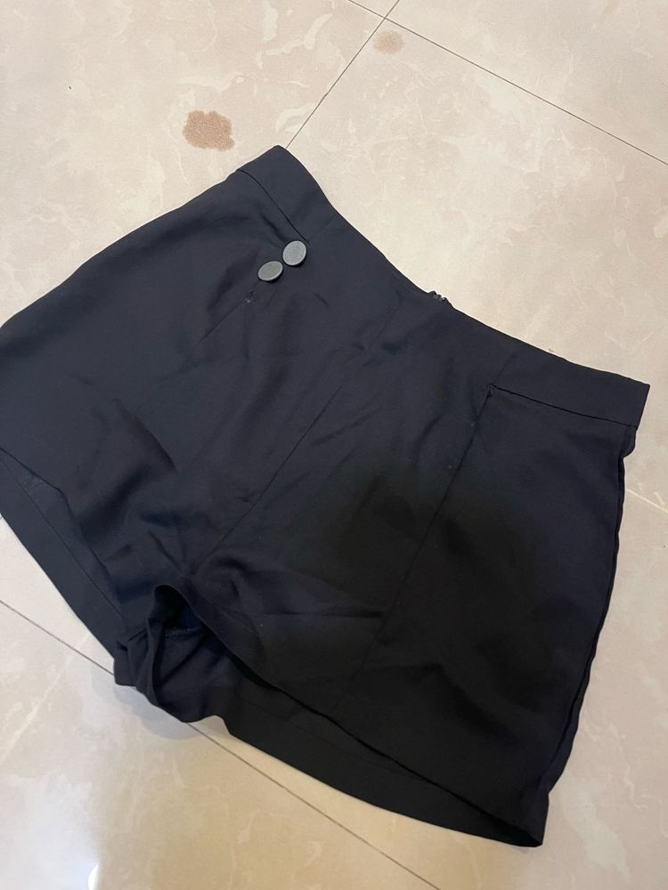 Black High Waist Shorts