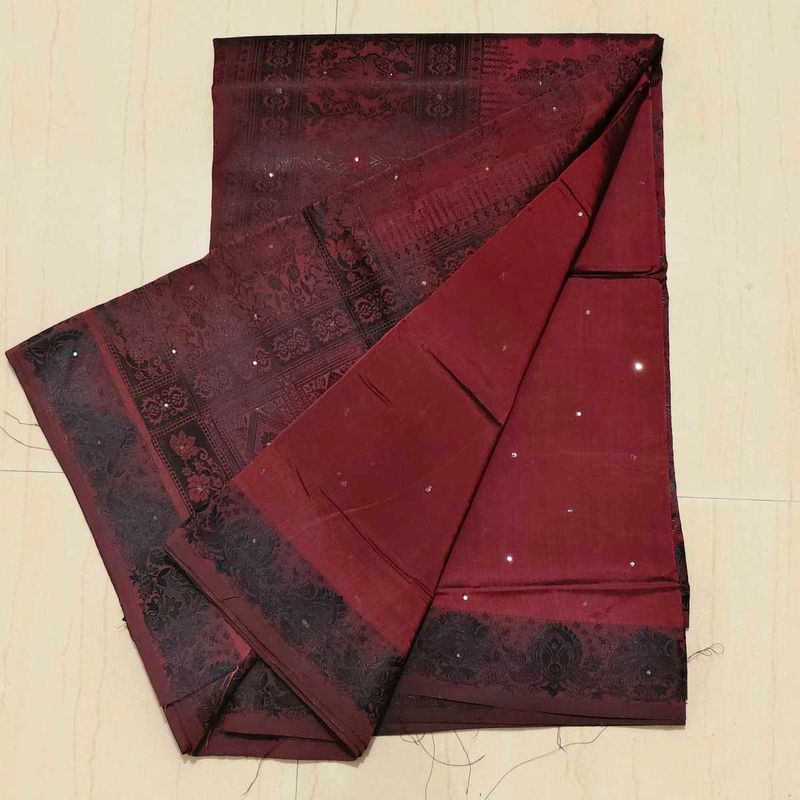 Elegant Maroon Saree