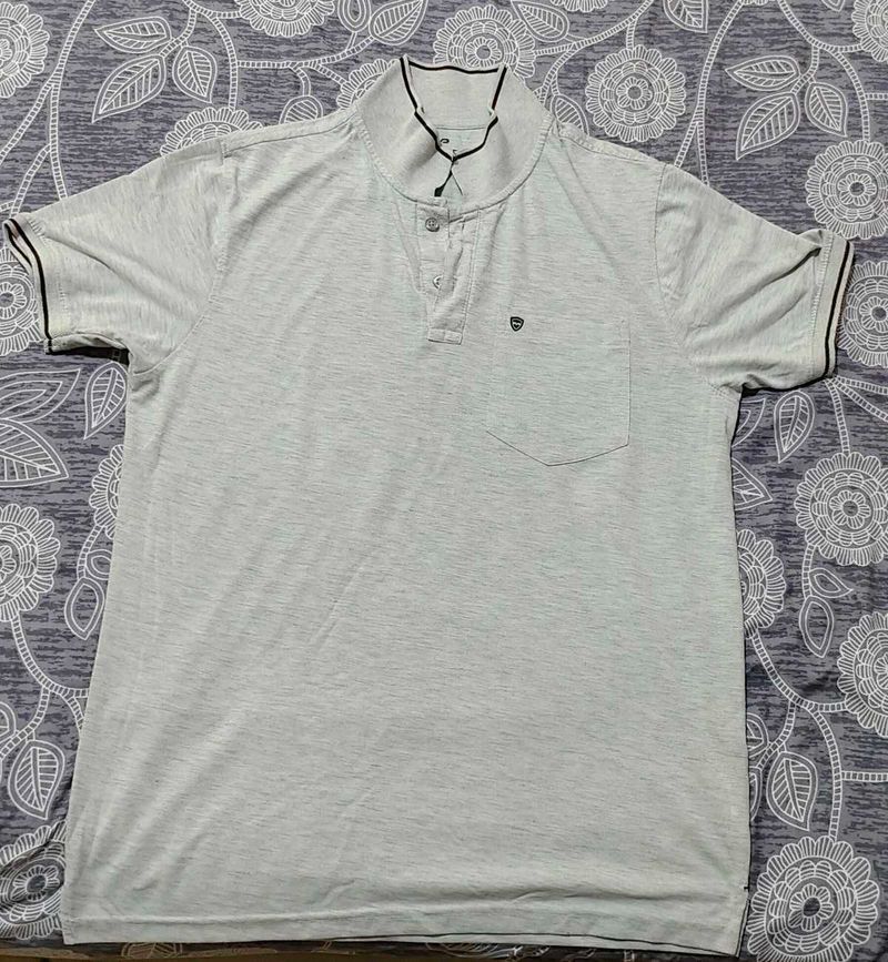 Men Off White Polo T-shirt
