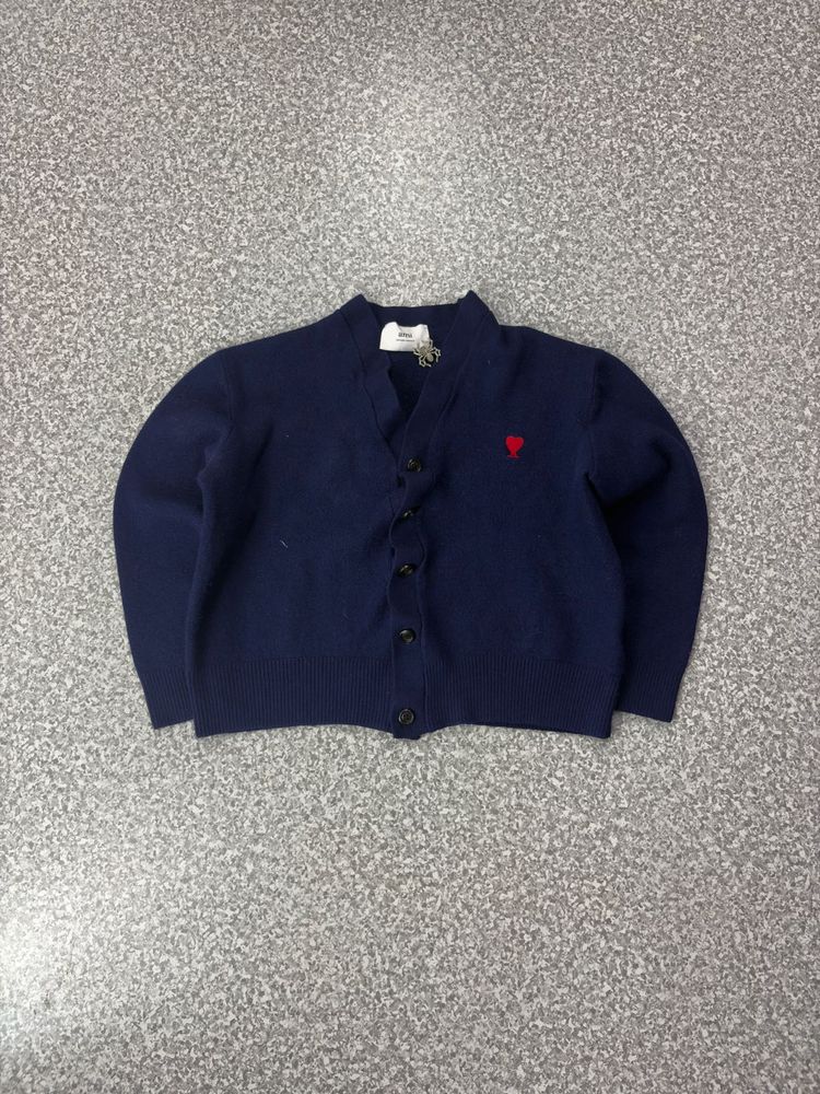 AMI Paris Navy Cardigan