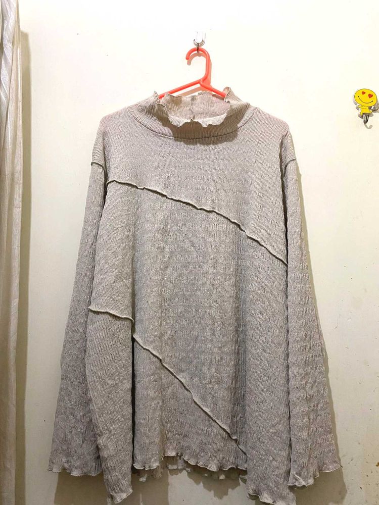 Stylish Turtleneck Top Length 28