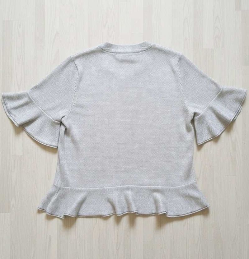 Ruffled Sleeve Glittery Top