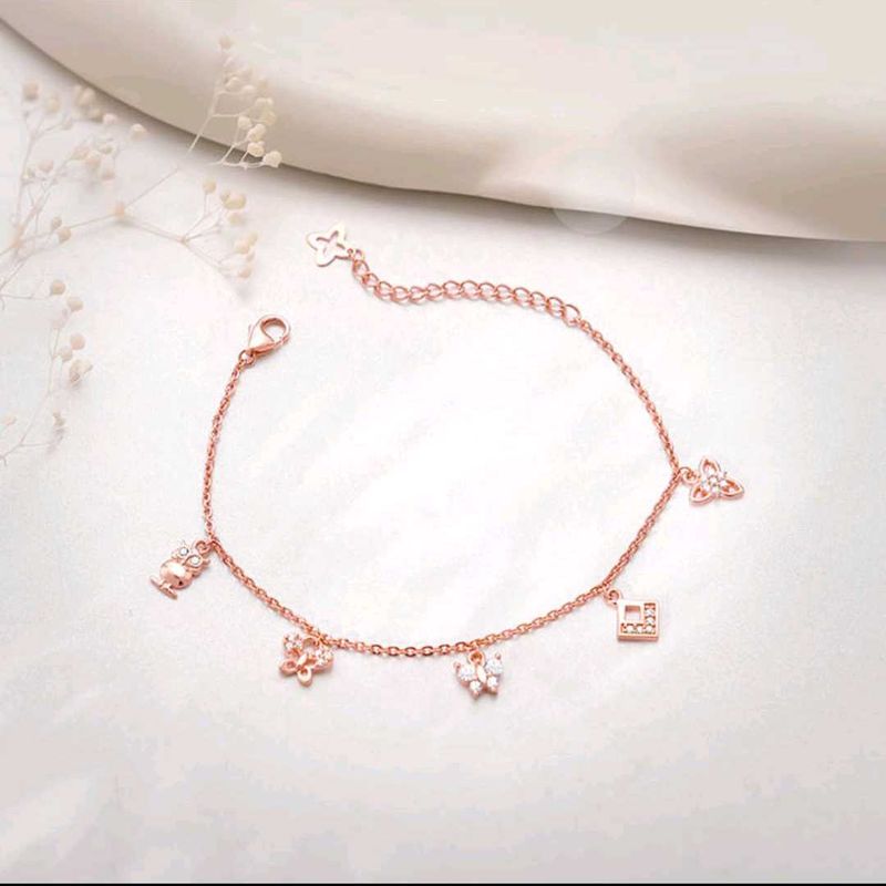 GIVA 925 REAL SILVER Bracelet (Rose Gold Plating)