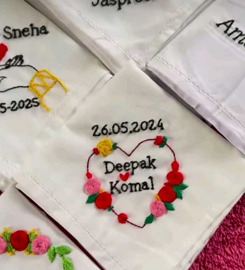 Hand Embroidered Hankey