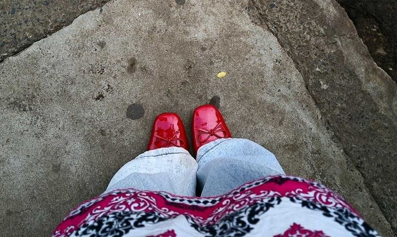 Red  Bow Ballet Flats