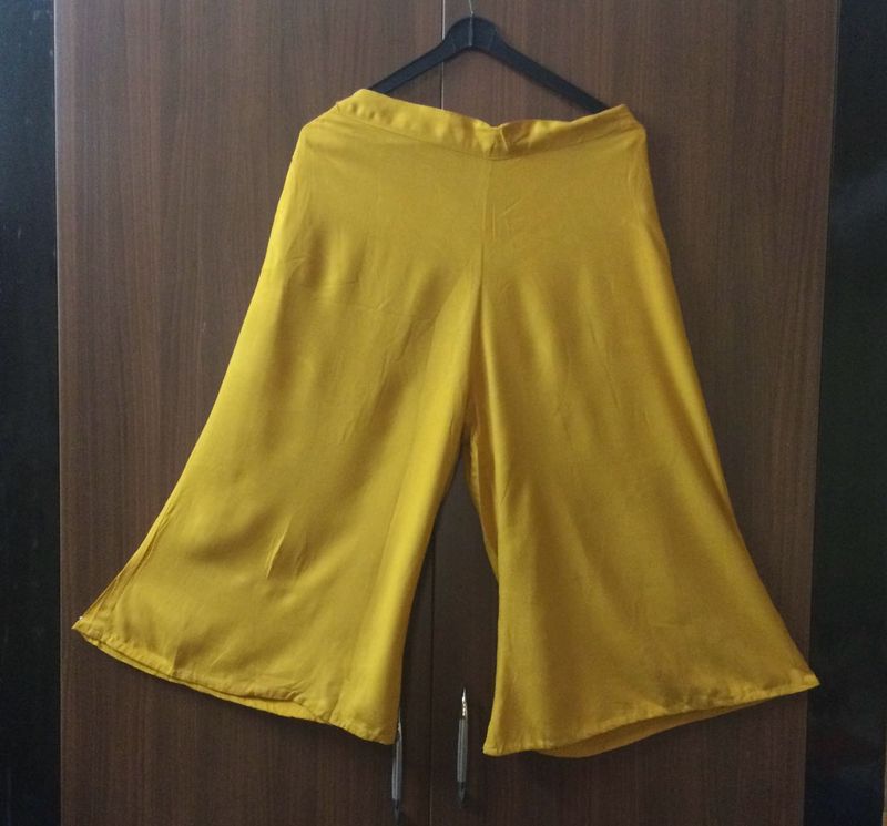 Mustard Knee Length Palazzo