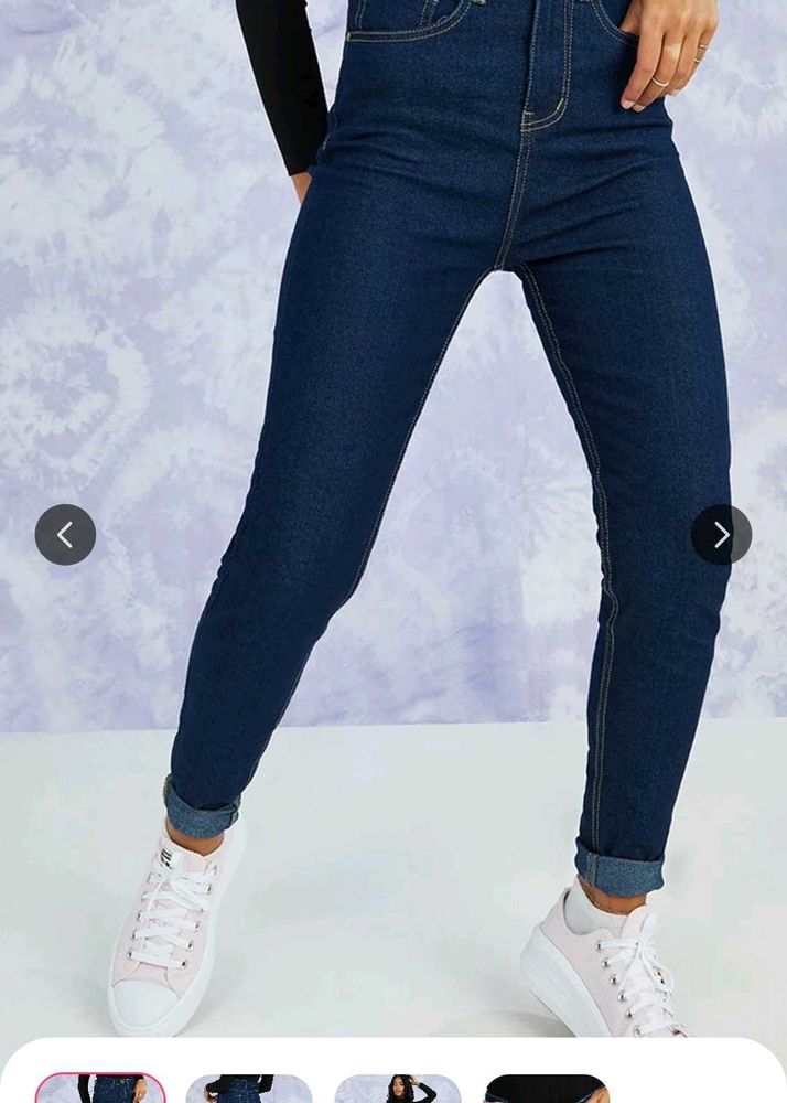 Metronaut High waist Dark Blue Skinny Jeans (Coin)