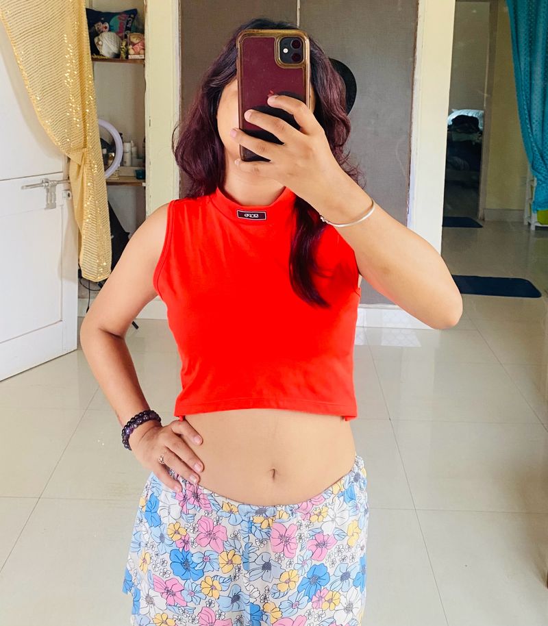 H&amp;M Orange Crop Top