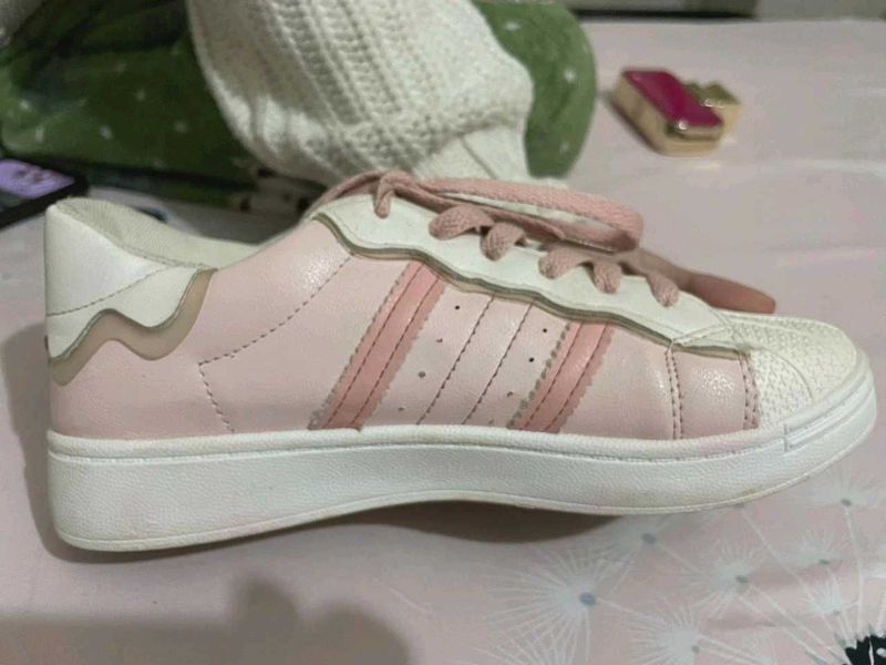 Pink &amp; White Casual Sneakers