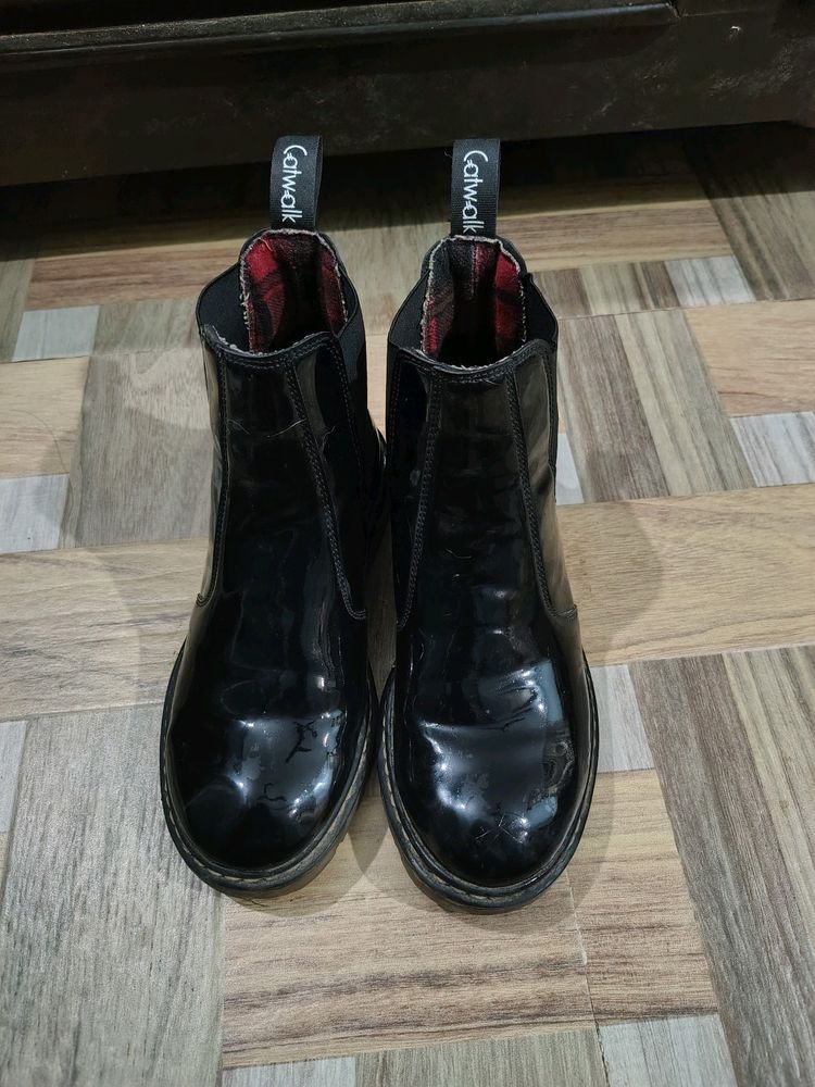 Glossy Catwalk Boots