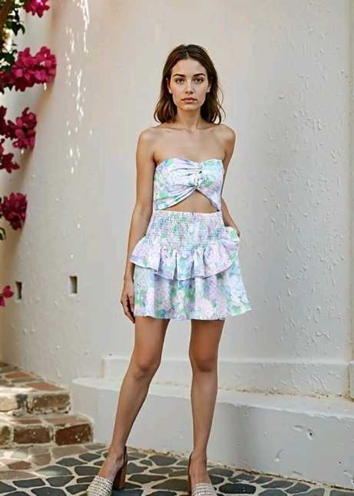 Floral Print Two-Piece Set coords