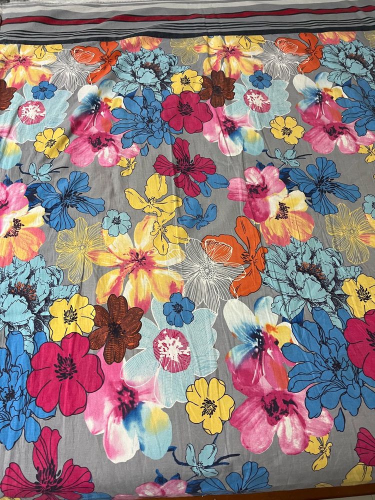 king size Floral Print Bedsheet with pillow cover