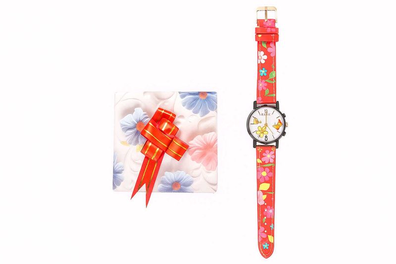 Floral Print Watch