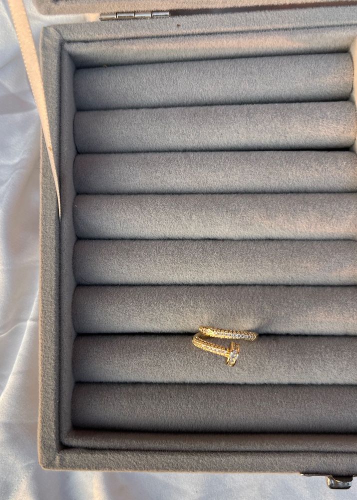 Snake Diamond Gold Ring