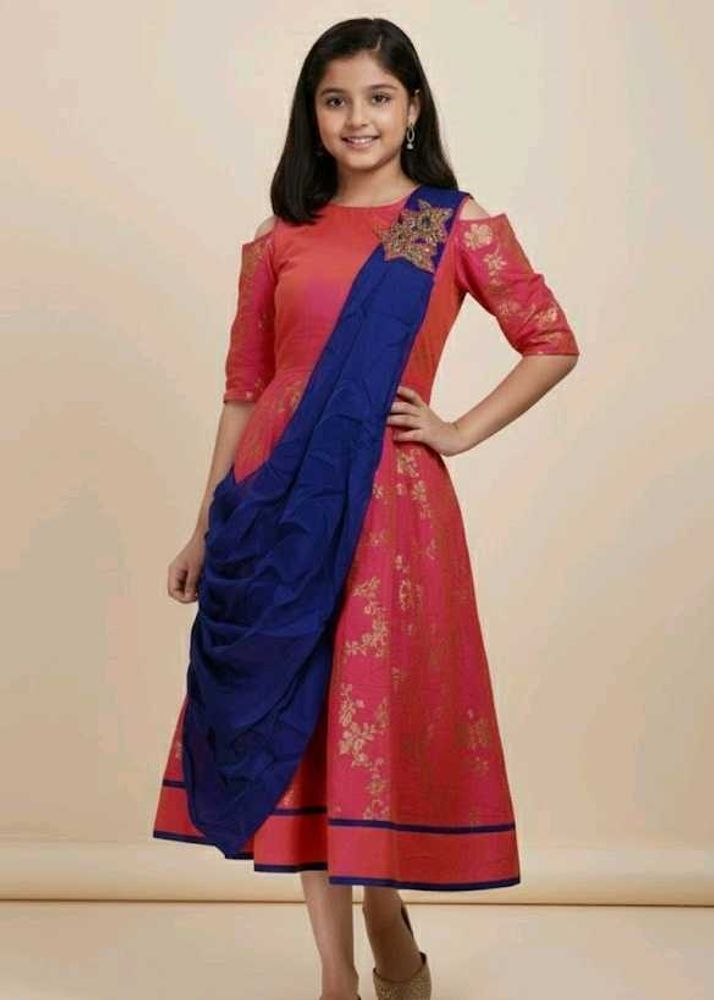 Girls' Festive Pink Dress