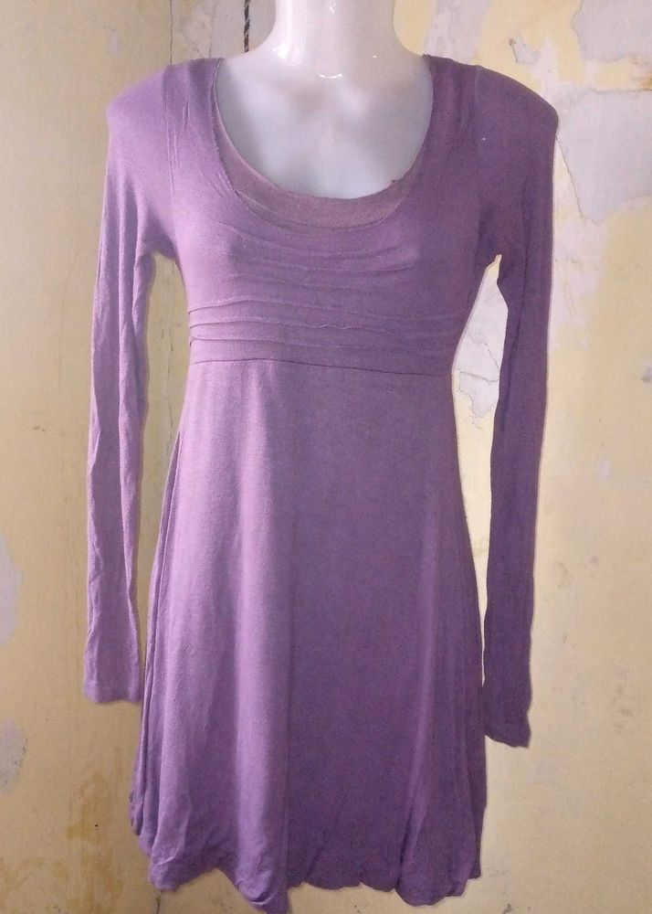 Casual Purple Mini Dress
