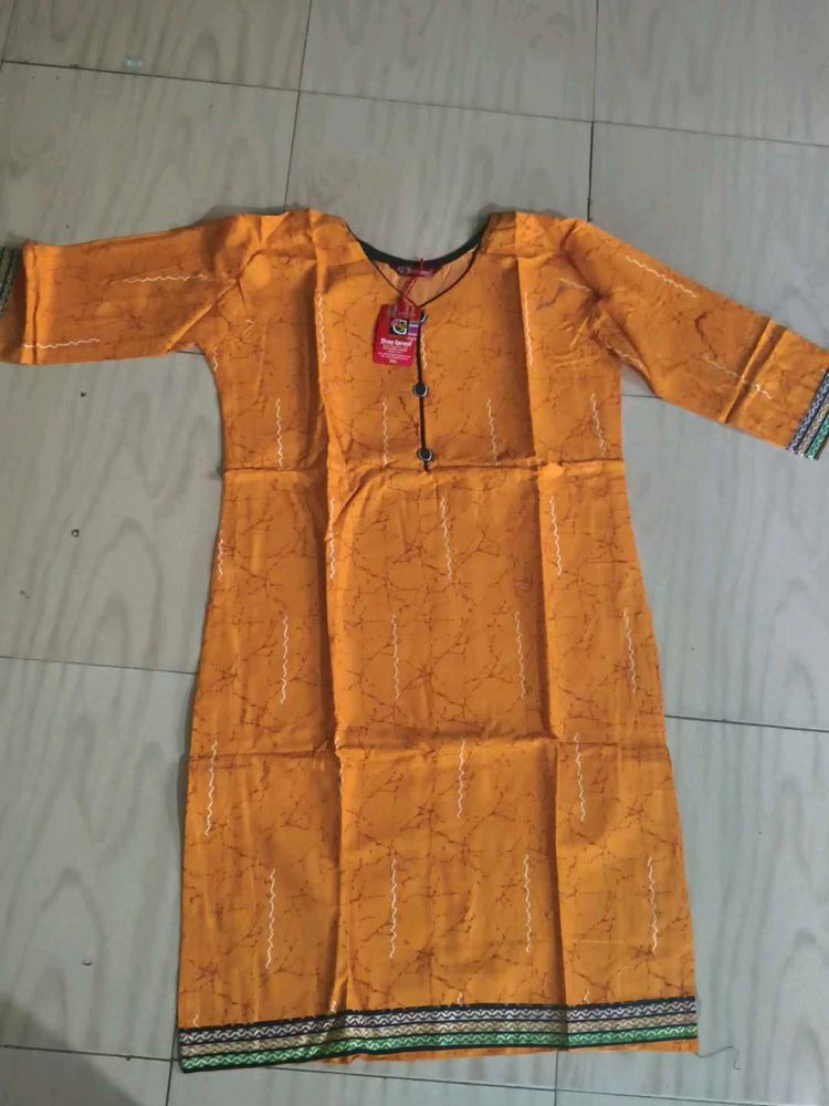 Elegant Yellow Kurti