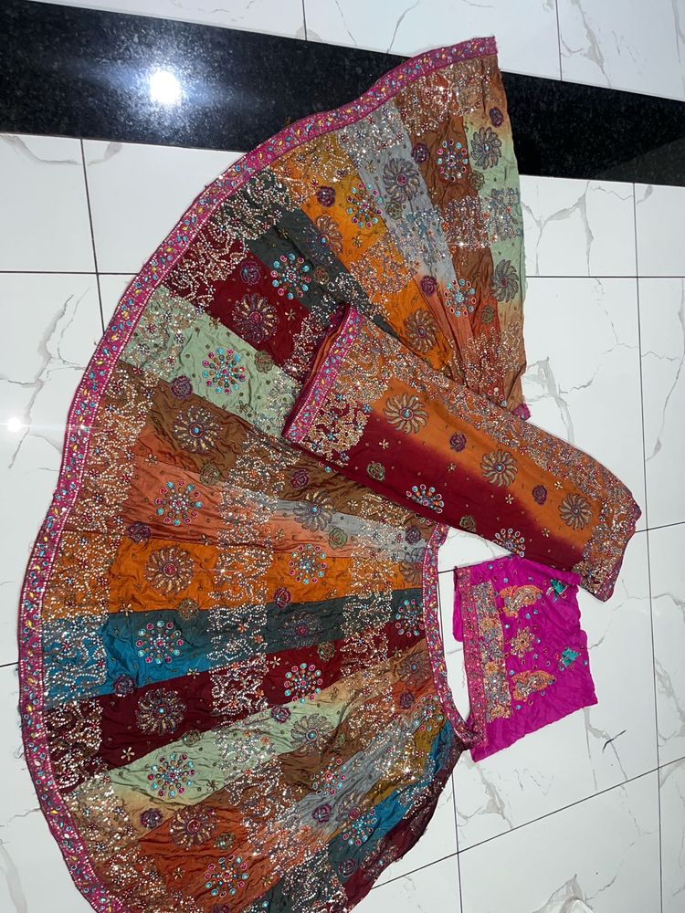 Kathiyawadi Work Lehenga