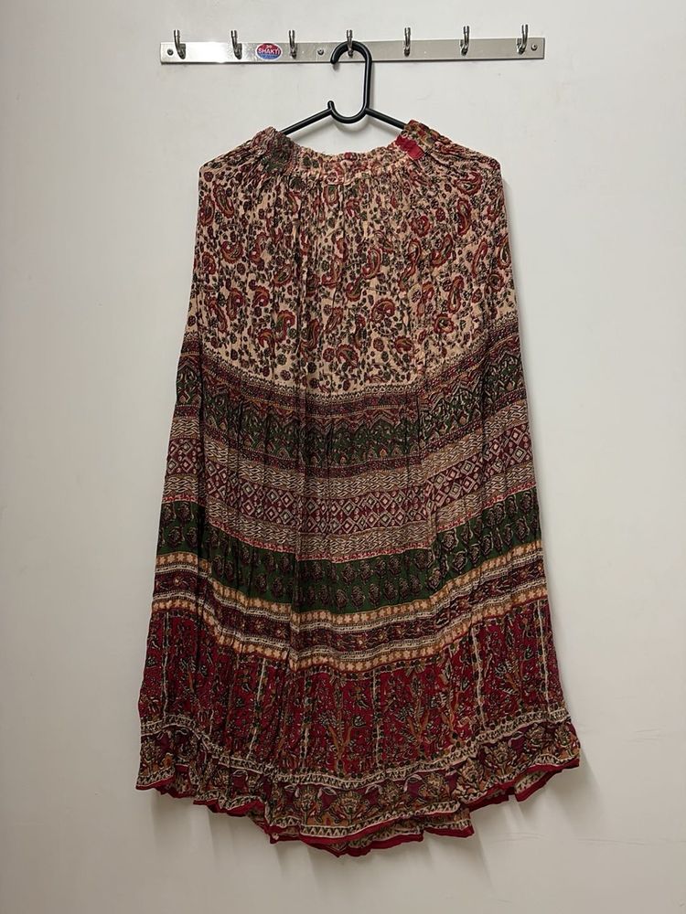 Boho Patterned Long Skirt