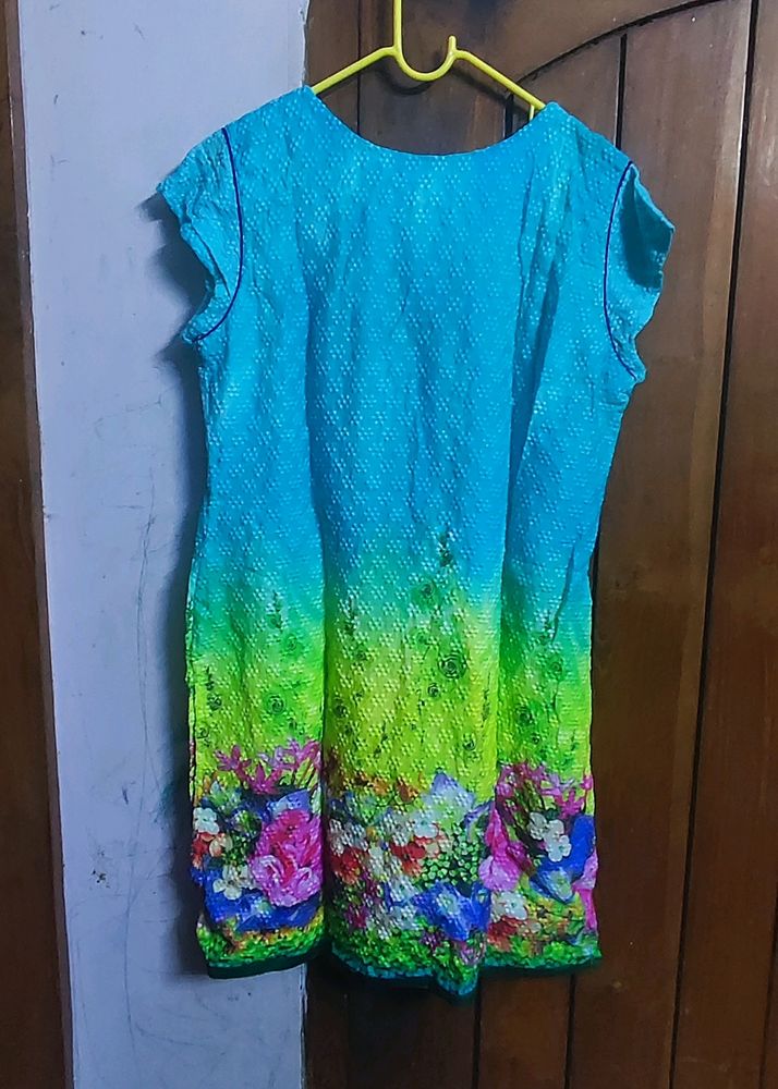 Blue Sof cotton chudithar set
