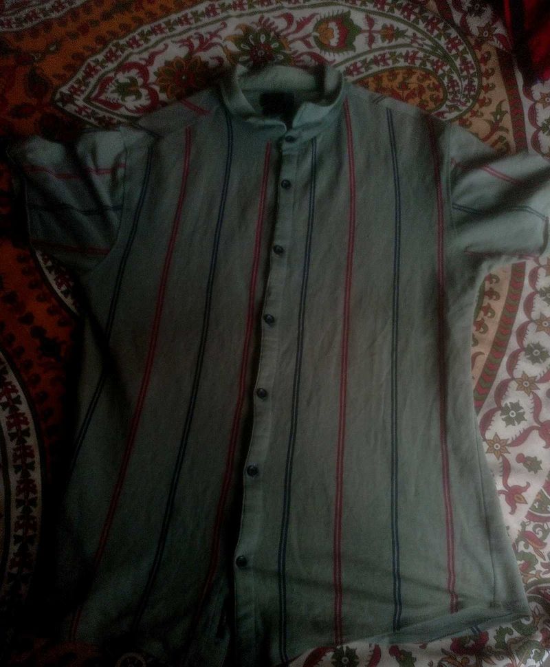 Striped Button-Down Shirt