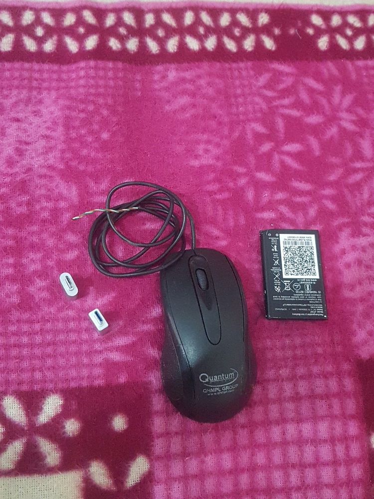 1 Mouse 1 Battery 1 Utg 1 C Type OTG Mouse Working On Attach Usb Cable Battery Working 97 %